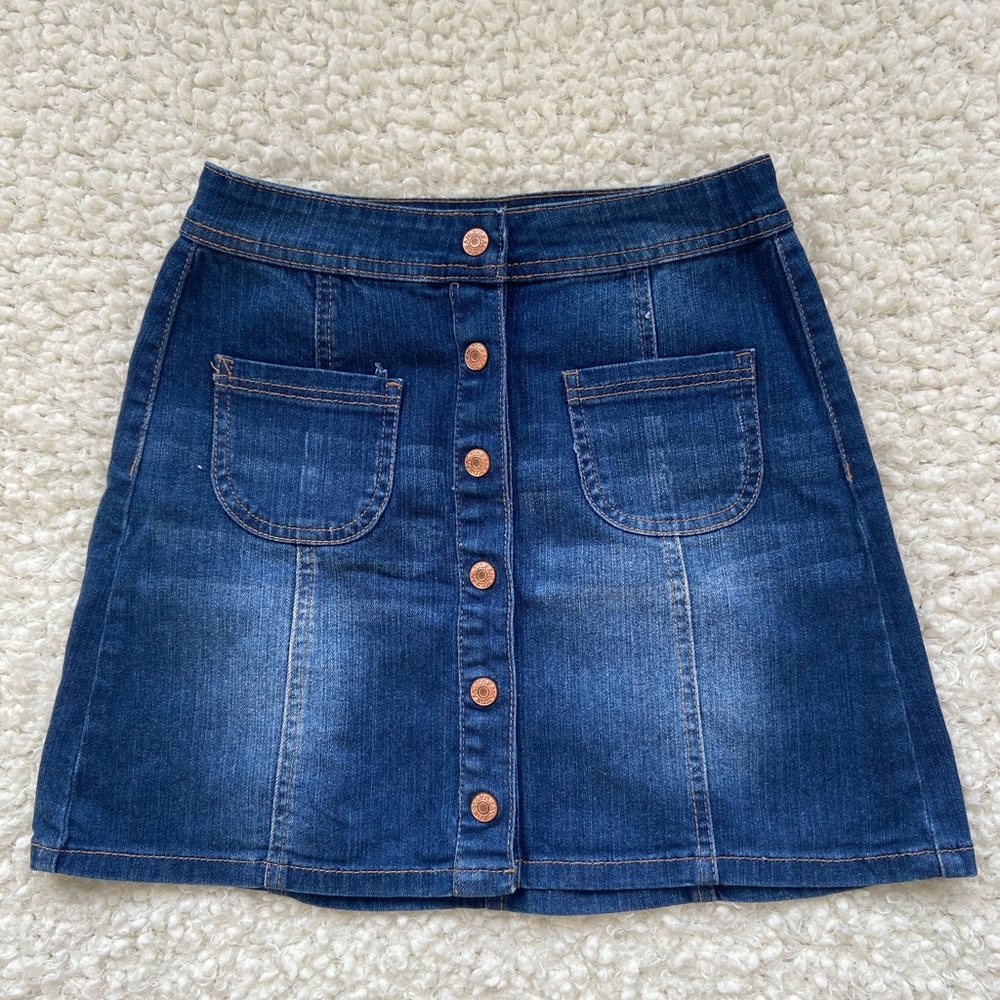 ZCO Jeans Button-Down Jean Skirt